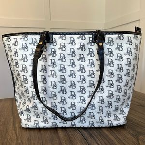 Dooney & Bourke Large Tote Black & White